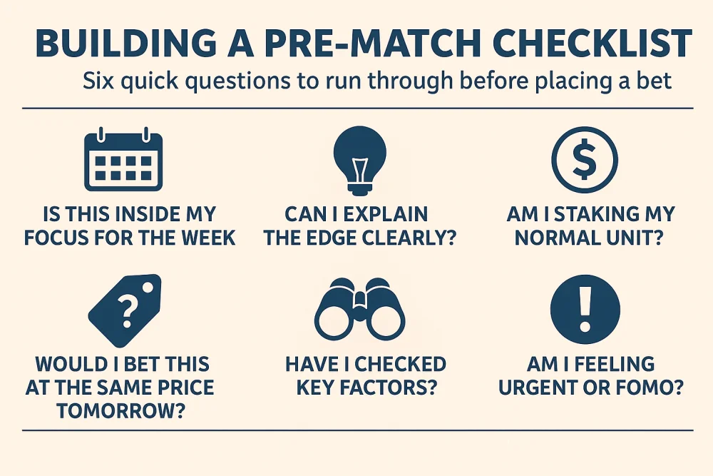 Building a Pre-Match Checklist infographic.webp