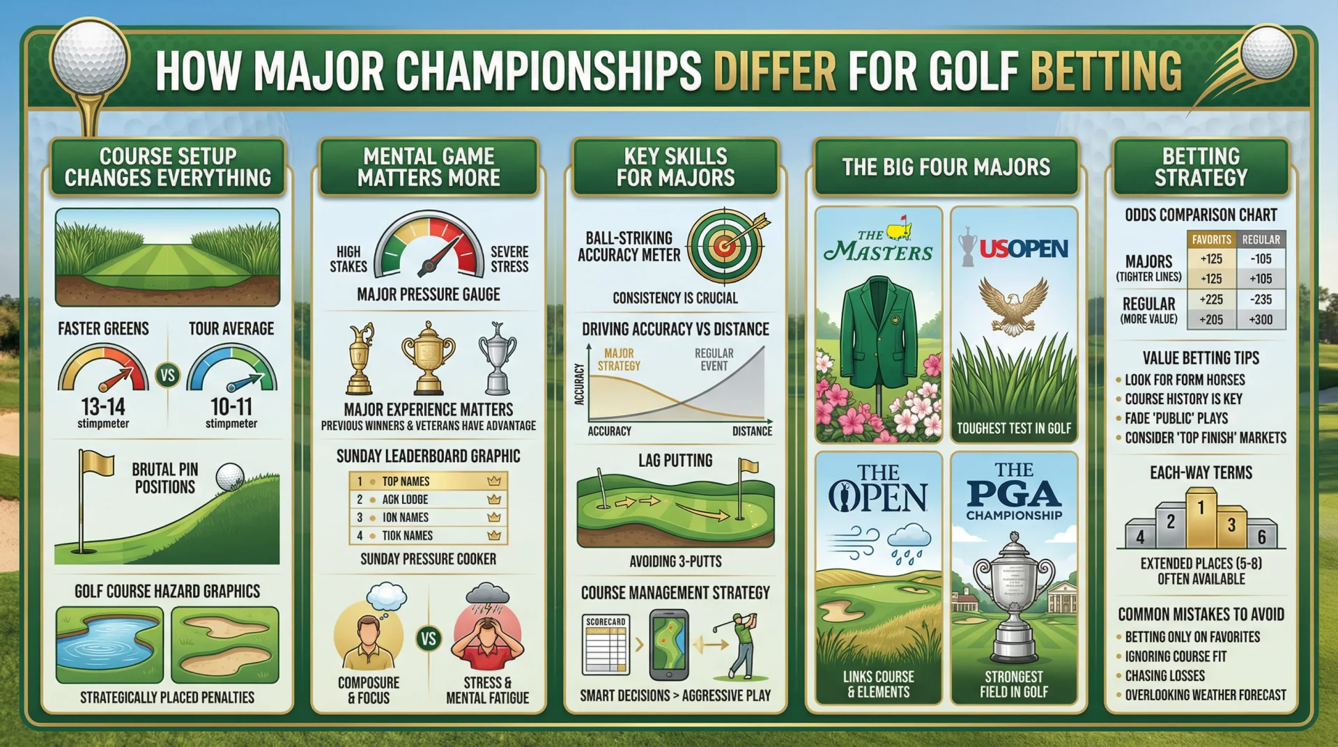 How Major Championships Differ for Golf Betting.webp