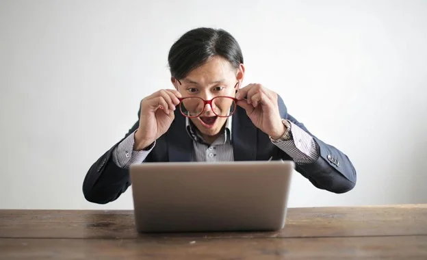 A man excited winning on winbox