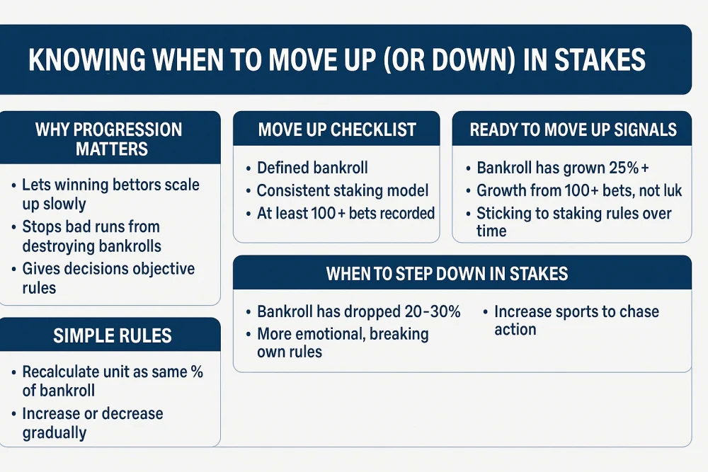 when to move up or down stakes infographic.webp